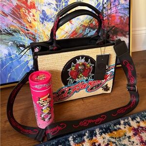 NWT Ed Hardy Bundle Tote & Perfume